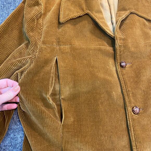 Vintage Brad Whitney Brown Corduroy Sports Jacket Large Great Condition 70s - Picture 6 of 11